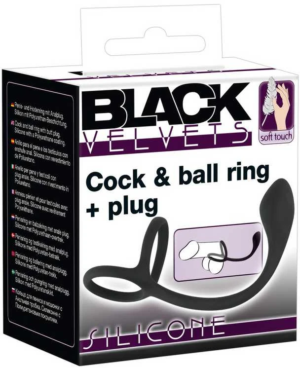 Black Velvets žiedas ir kamštis pakuotėje