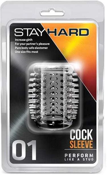 Blush Skaistalai STAY HARD COCK SLEEVE 01 CLEAR