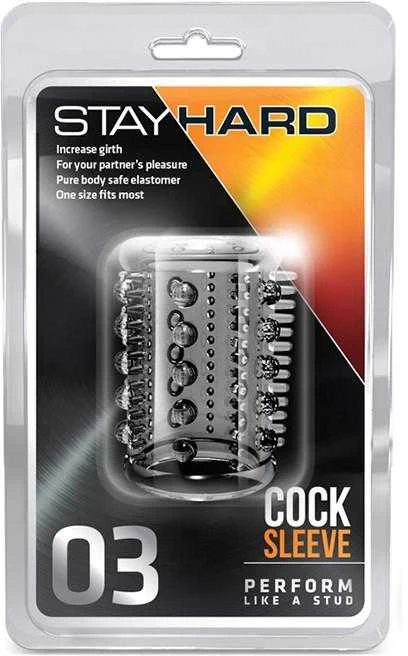 Blush Skaistalai STAY HARD COCK SLEEVE 03 CLEAR
