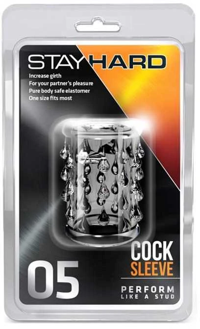 Blush Skaistalai STAY HARD COCK SLEEVE 05 CLEAR