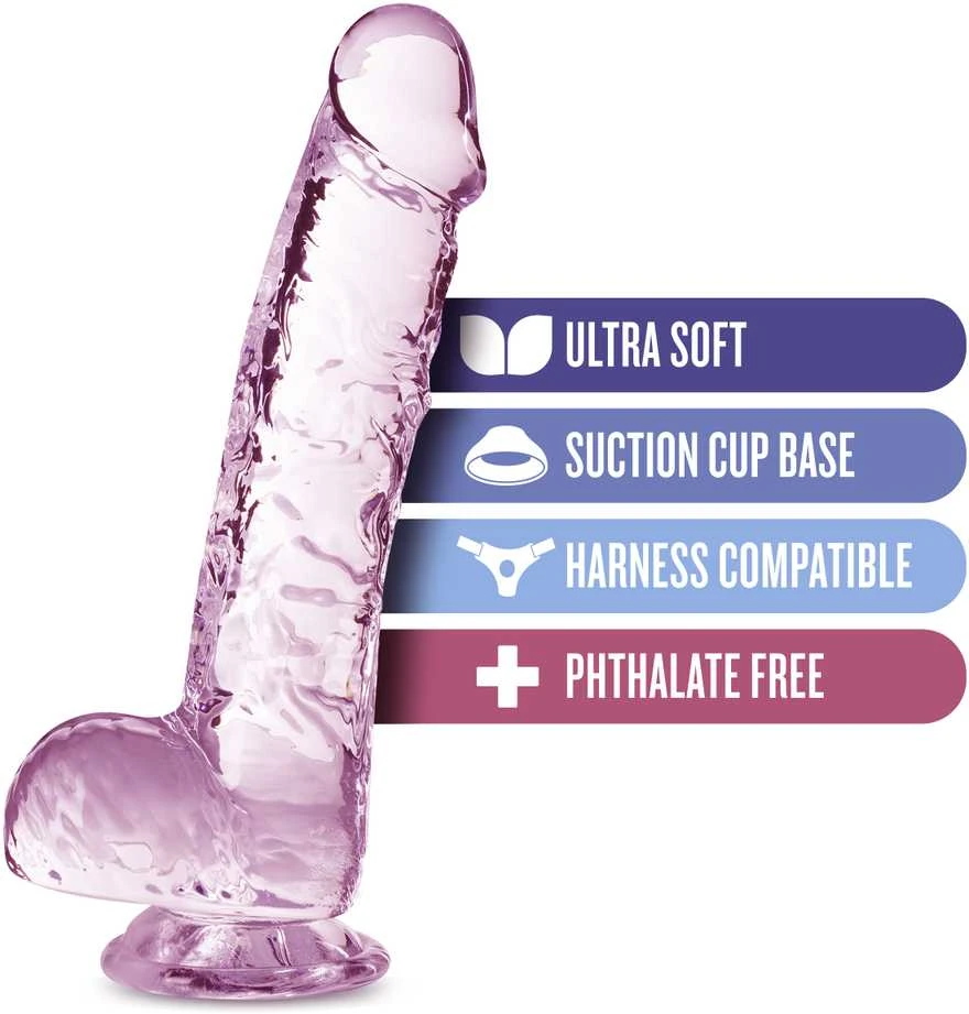 Dreamtoys Blush NATŪRALIAI JŪSŲ 6 colių KRISTALINĖ DILDO ROŽĖ
