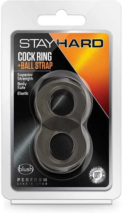 Blush STAY HARD COCK RING IR RUTULIŲ DIRŽELĖ Juodas