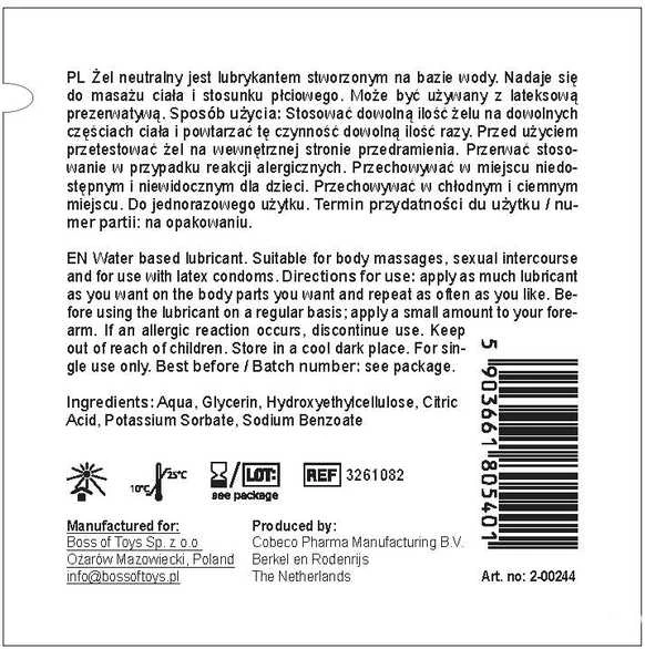 Boss Series Health Sachet drėkinamasis gelis slydimo lubrikantas 3 ml
