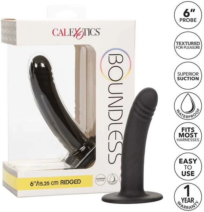 Calexotics Boundless 6/15.25cm Ridged Juodas