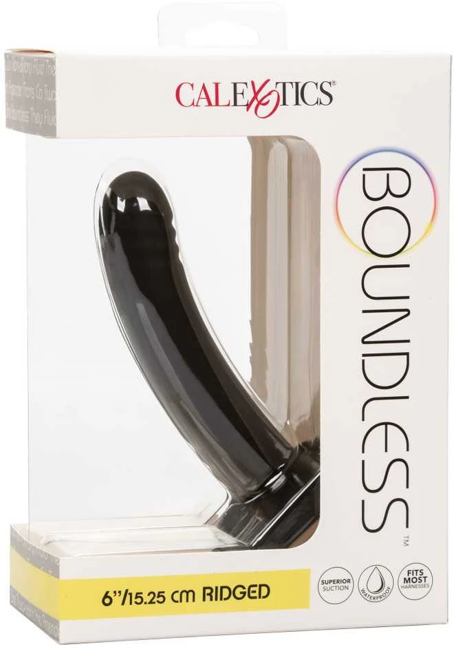 Calexotics Boundless 6/15.25cm Ridged Juodas
