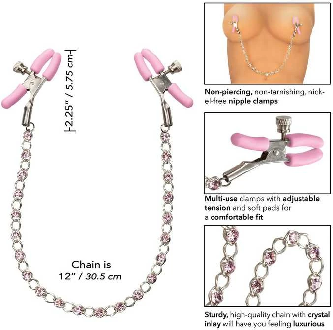 Calexotics Crystal Nipple Teasers Metal