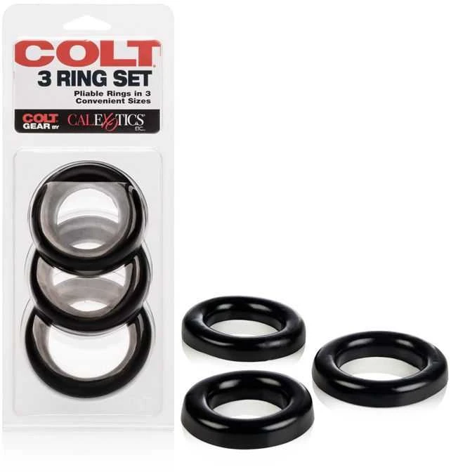Calexotics Ring - COLT 3 RING SET Juodas