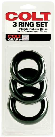 Calexotics Ring - COLT 3 RING SET Juodas