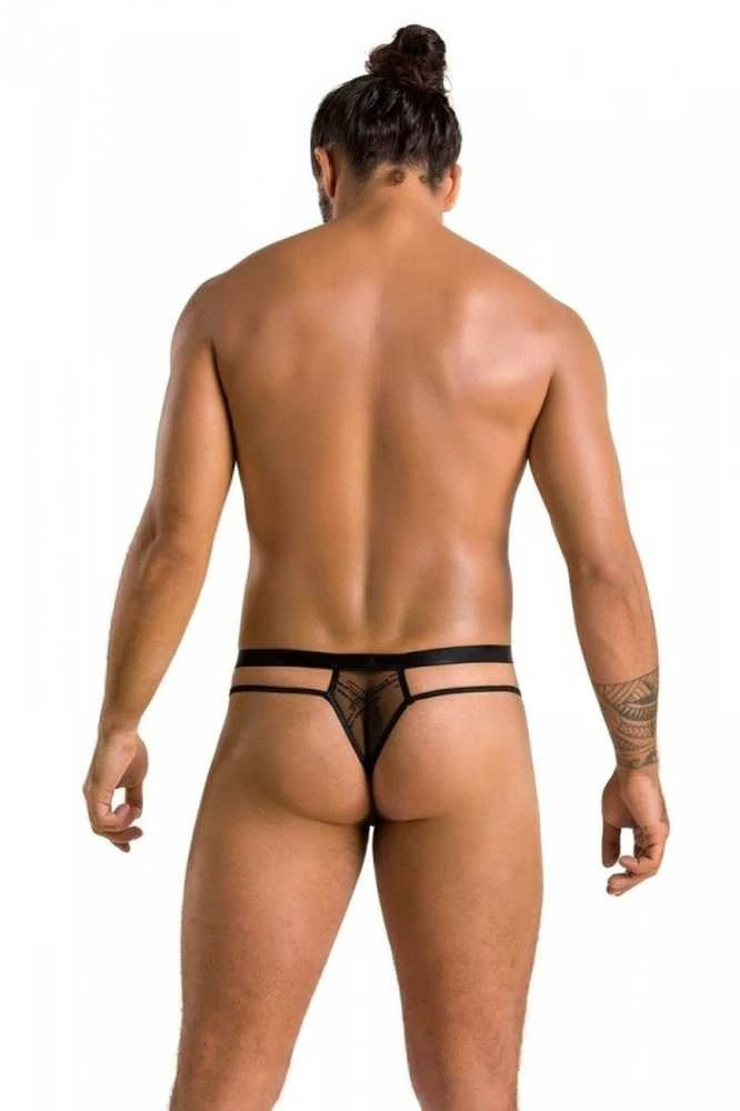 Passion Men Casmir 029 THONG COLLIN juodas S/M - Passion