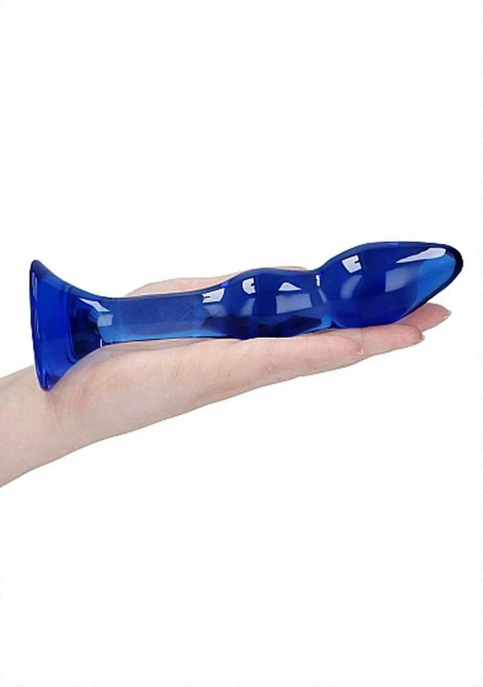 Chrystalino By Shots Chrystalino Glass vandeniui atsparus dildo išangei ir makštiui, 15 cm
