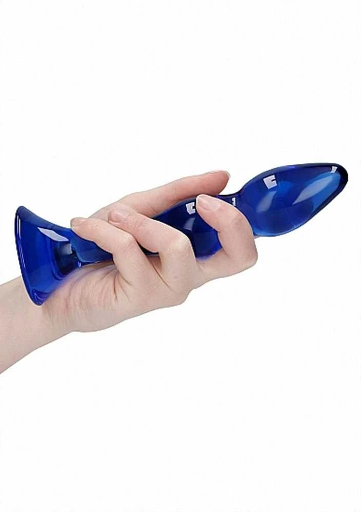 Chrystalino By Shots Chrystalino Glass vandeniui atsparus dildo išangei ir makštiui, 15 cm