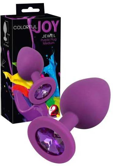 Violetinis analinis kaištis su brangakmeniu