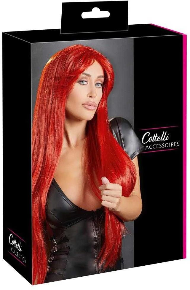 Cottelli Accessoires Ilgas tiesus Raudona perukas