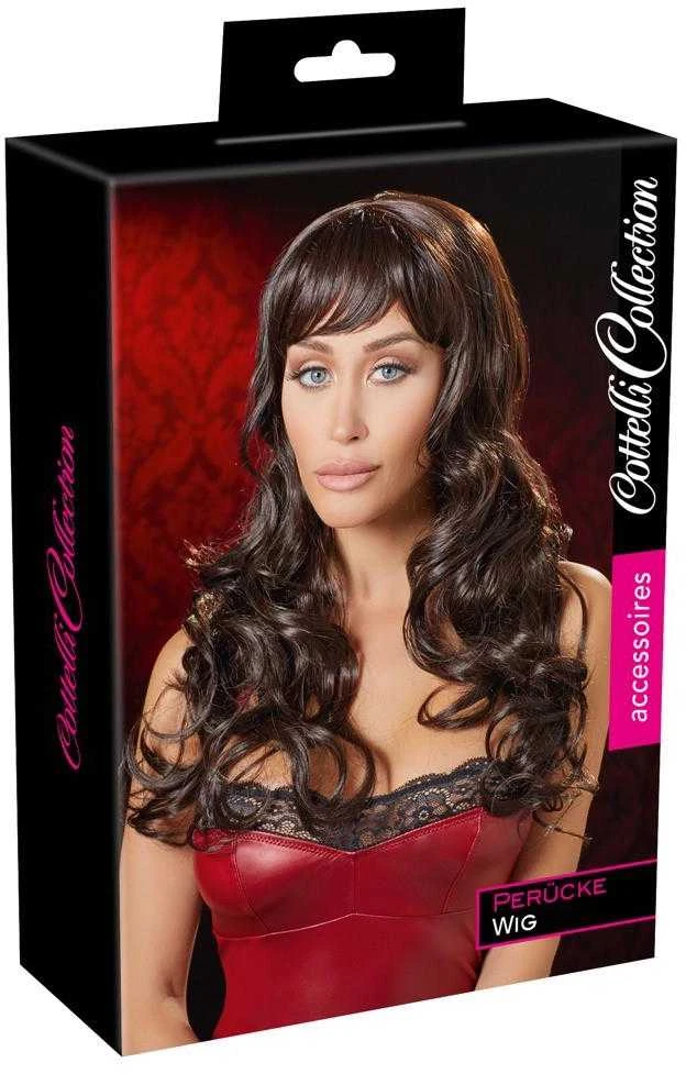 Cottelli Accessoires Dark Ilgas tamsiai rudas perukas