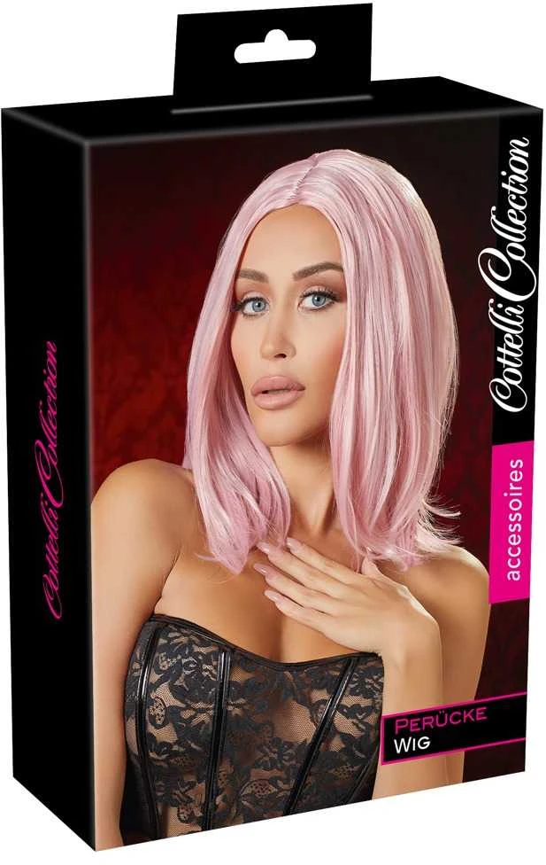 Cottelli Accessoires Rožinė Perukas, bobas, rožinė