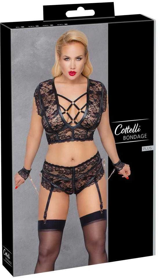 Cottelli Bondage Liemenėlės rinkinys Bondage 4XL