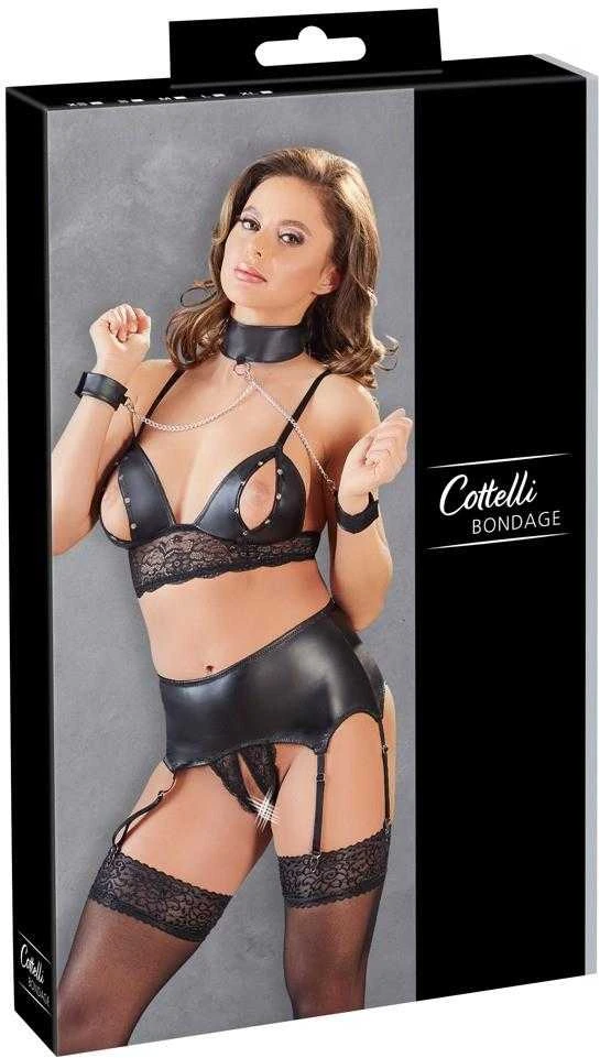 Cottelli Bondage Bra Suspender Set XL