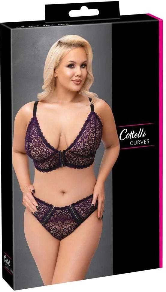 Cottelli Curves Bra Set violetinė 3XL