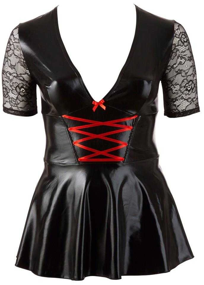 Cottelli Curves Dress juodas/red 3XL