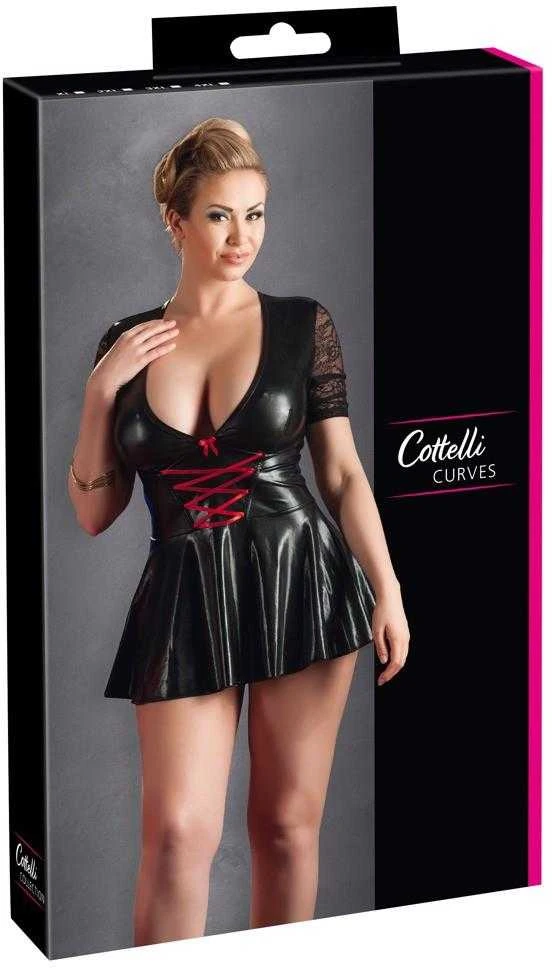 Cottelli Curves Dress juodas/red XL