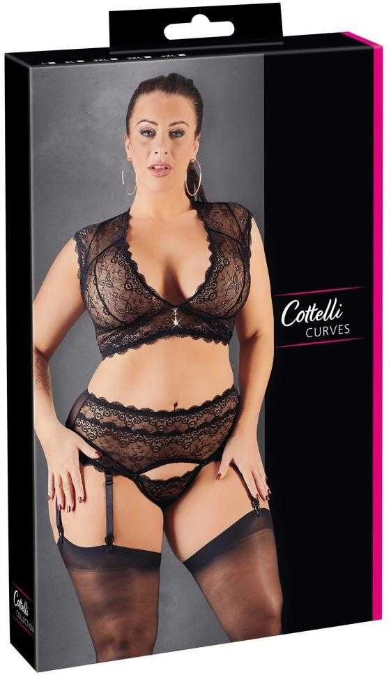 Cottelli Curves Lace Set juodas L