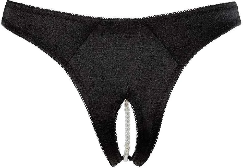 Cottelli G-String Pearls juodas M
