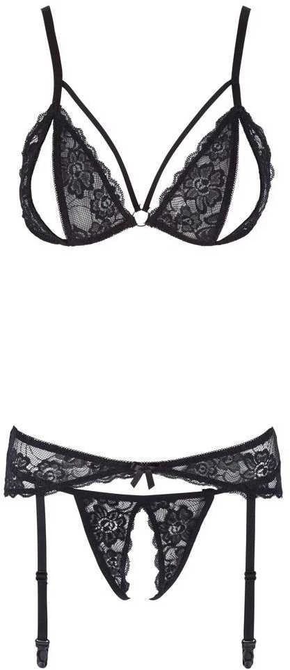 Cottelli Lace Suspender Set M