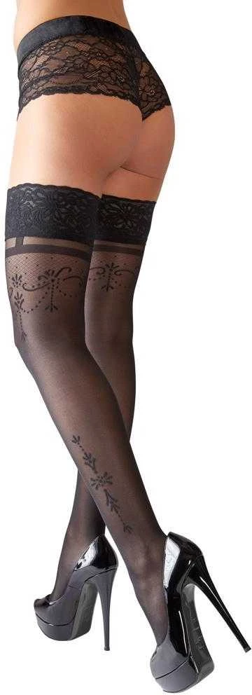 Cottelli Legwear Hold-up Stockings Juodas 5