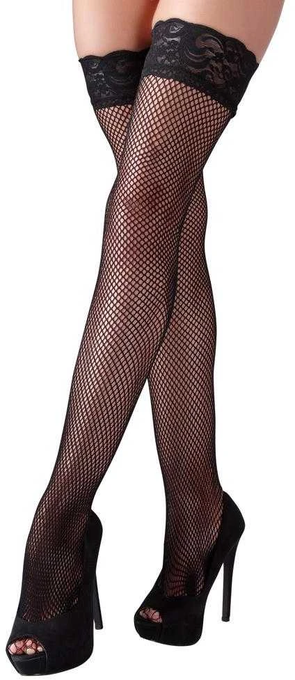 Cottelli Legwear Net Hold-up Stockings juodas M