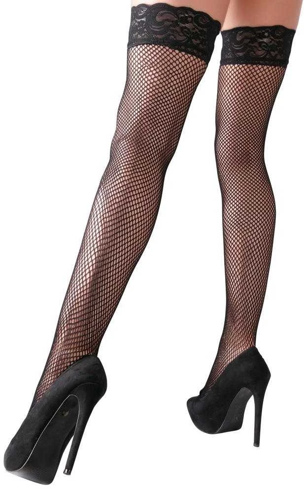 Cottelli Legwear Net Hold-up Stockings juodas M