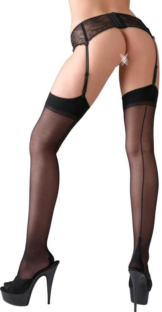 Cottelli Legwear Stockings with seam juodas 2