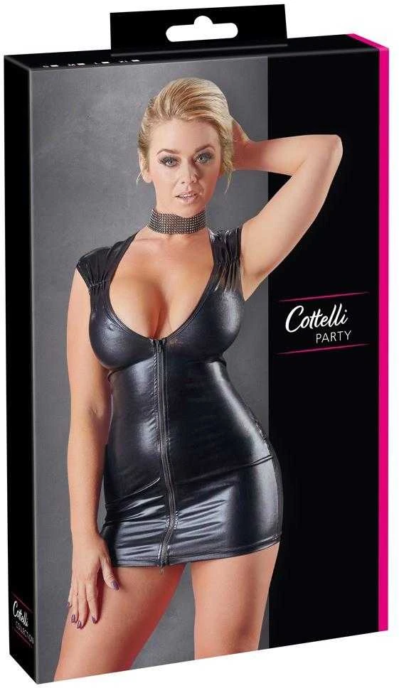 Cottelli Party Wet Look suknelė su L užtrauktuku