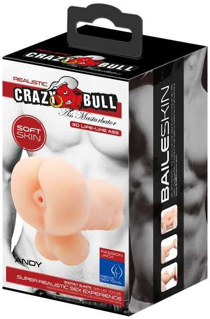 Crazy Bull Masturbator vyriškos užpakalio kūno tikroviškos sėklidės