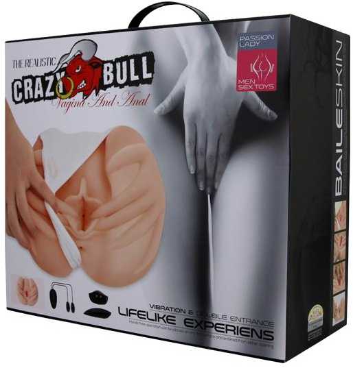 Crazy Bull Double masturbator realistiškas vibruojantis seksas