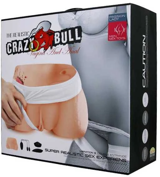 Crazy Bull Vibruojantis realistiškas masturbatorius makštiai analiniam seksui