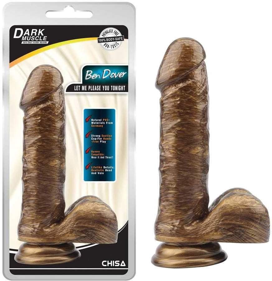 Darkmuscle Dildo realistinis varpos sėklidės siurbtukas 19 cm