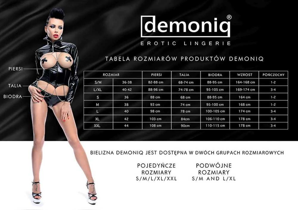 Demoniq Apatiniai drabužiai-body XL - Sidabrinis Touch