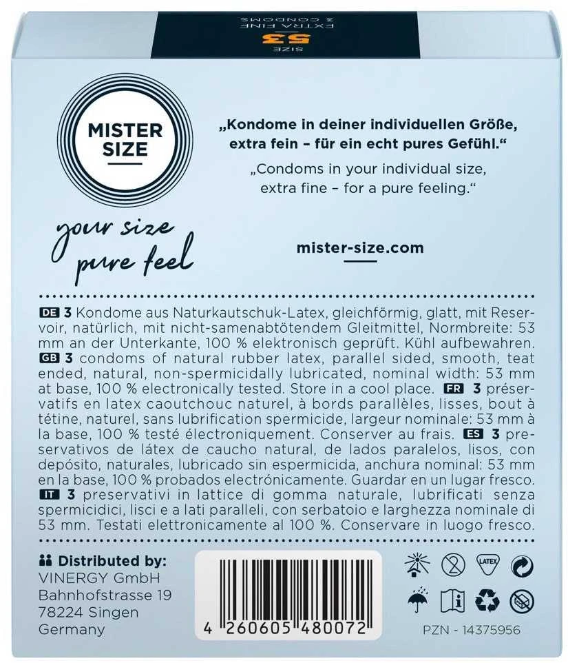Mister Size 53mm pakuotė 3 vnt