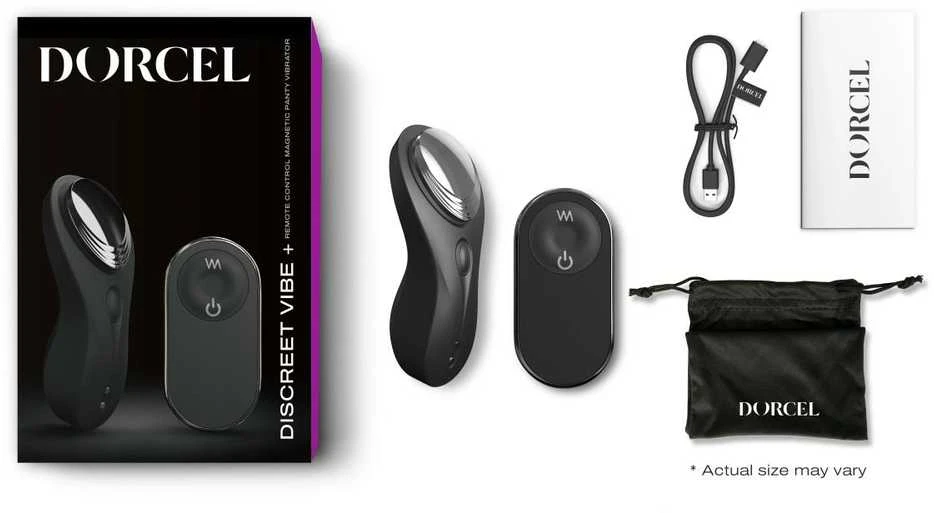 Marc Dorcel Discreet Vibe+ kelnaičių masažuoklis su magnetiniu užsegimu