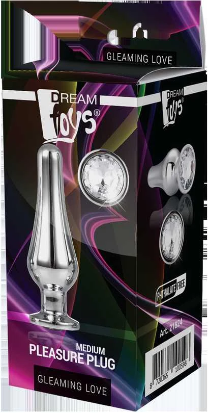 Dream Toys Blizgantis MEILĖS Sidabrinis PLESURE PLUG M