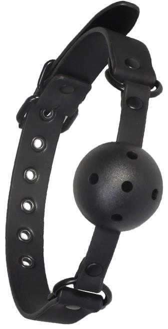 Dream Toys Blaze Ball Gag Juodas Kvėpuojantis burnos kamštelis