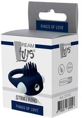 Dream Toys RINGS OF LOVE STIMU RING MĖLYNAS