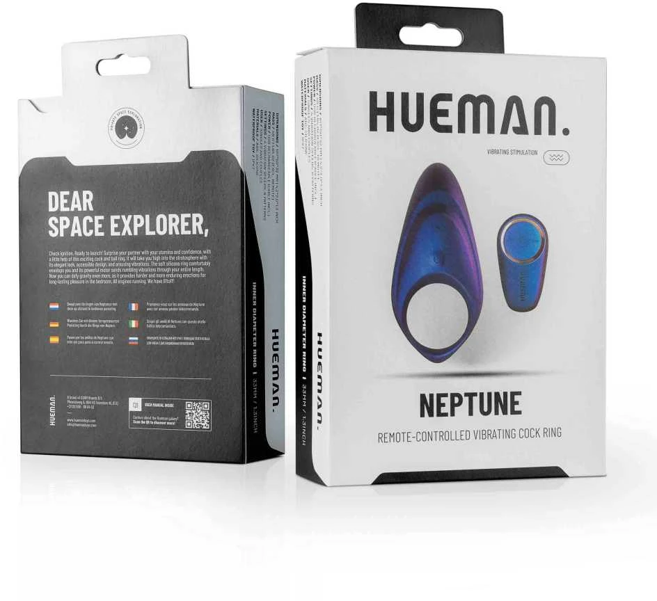 Easytoys Hueman - Neptūno vibruojantis penio žiedas