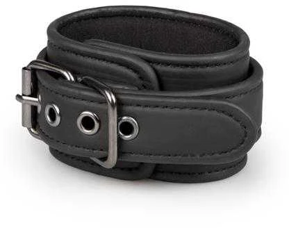 Easytoys Kajdanki-Juodas Leather Handcuffs