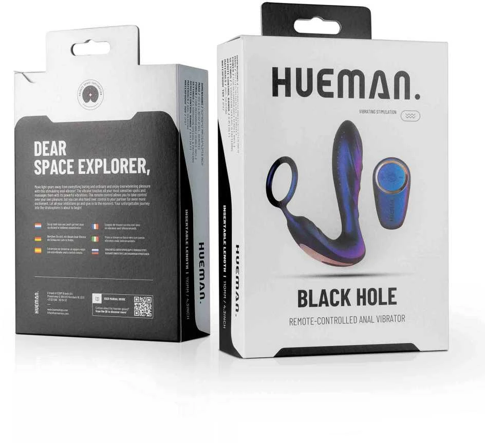 Easytoys Hueman – juodosios skylės analinis vibratorius