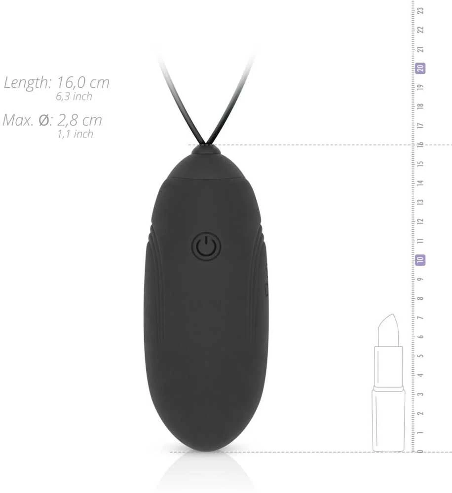 Easytoys Stiprus vibruojantis kiaušinis vandeniui atsparus nuotolinio valdymo pultas 10 režimų