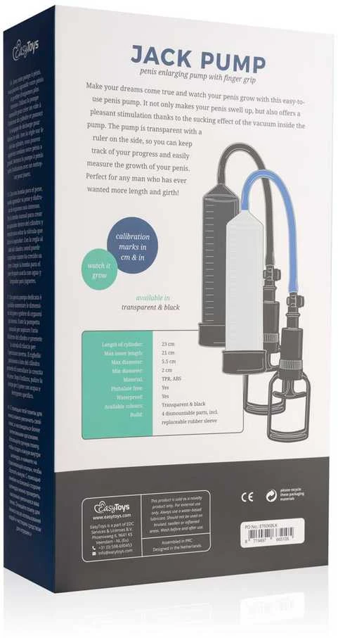 Easytoys Pompka Finger Grip Penis Pump - Juodas