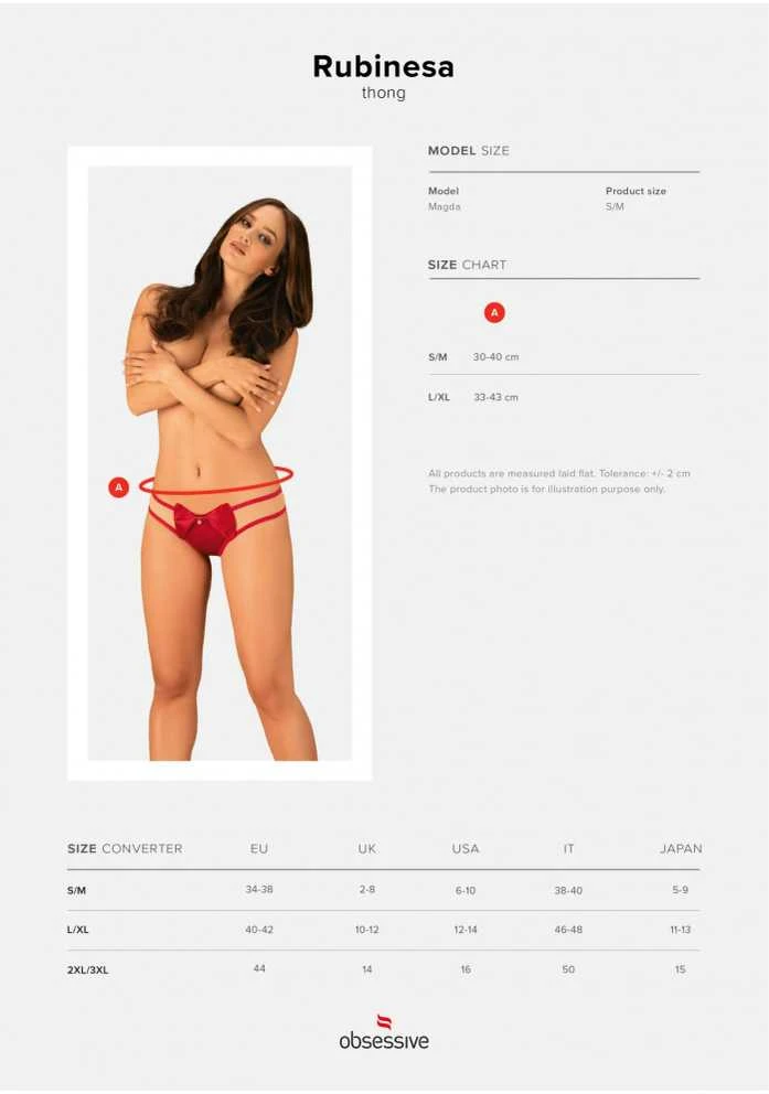 Obsessive – Rubinesa stringai S/M