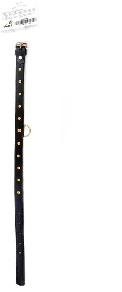 Fetish B Series Bdsm bondage dominantinė apykaklė 2cm odinė auksinė