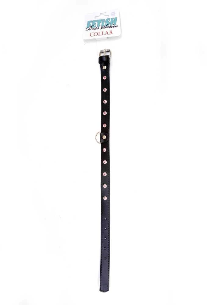 Fetish B Series Bdsm bondage dominantinė apykaklė 2cm, odinė rožinė